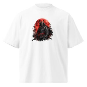 unisex-organic-oversized-high-neck-blaster-2.0-t-shirt-white-front-6ac04427abfb6.jpg Samurai Spirit Graphic T-Shirt